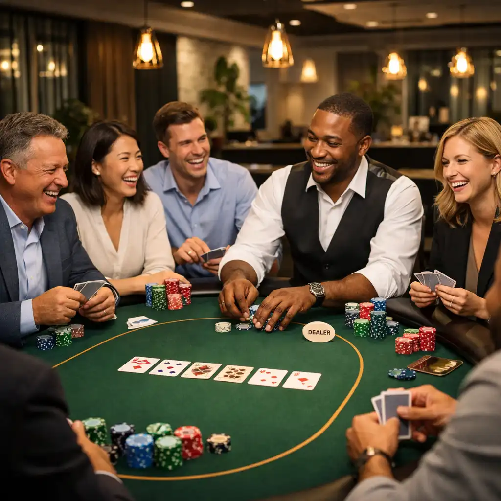 Tournoi de poker en entreprise utilisé comme activité de team-building
