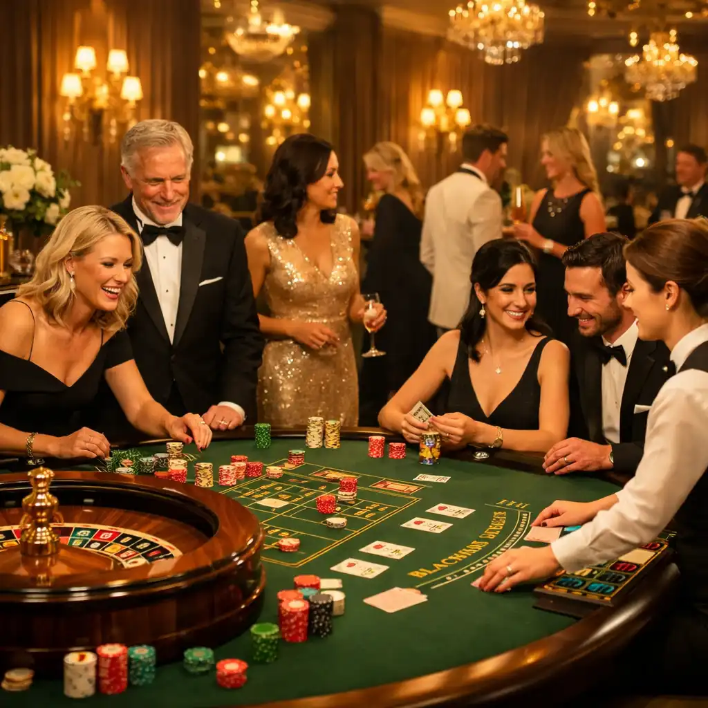 Tables de roulette et blackjack VIP animées par des croupiers professionnels